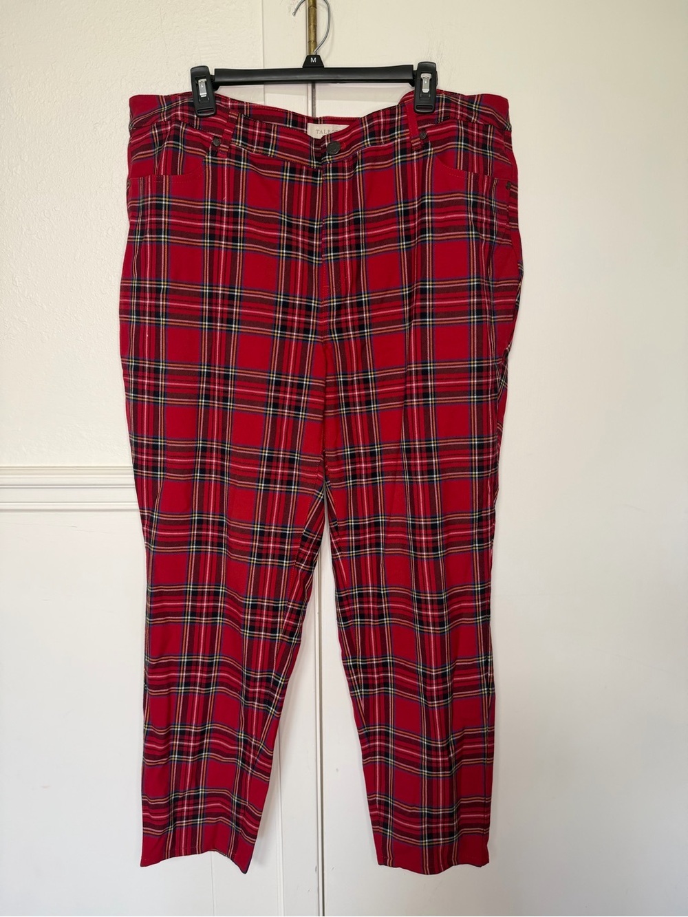 Talbots Red Plaid women’s Chinos 20W